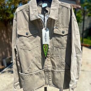 NWT Unisex Guess Oversized Canvas Cargo Jacket